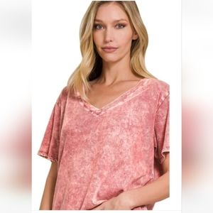 XL acid wash Zenana shirt